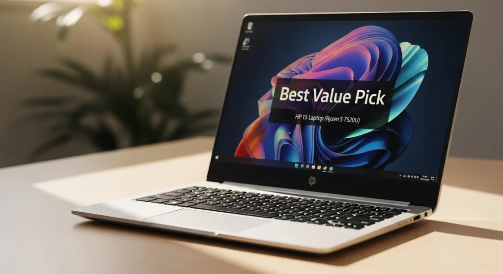 HP 15 Laptop (Ryzen 5 7520U) – Best Value Pick